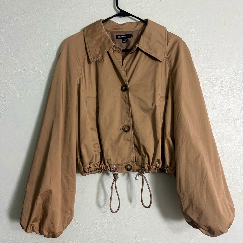 I.N.C | Neutral Puff Sleeve Coat